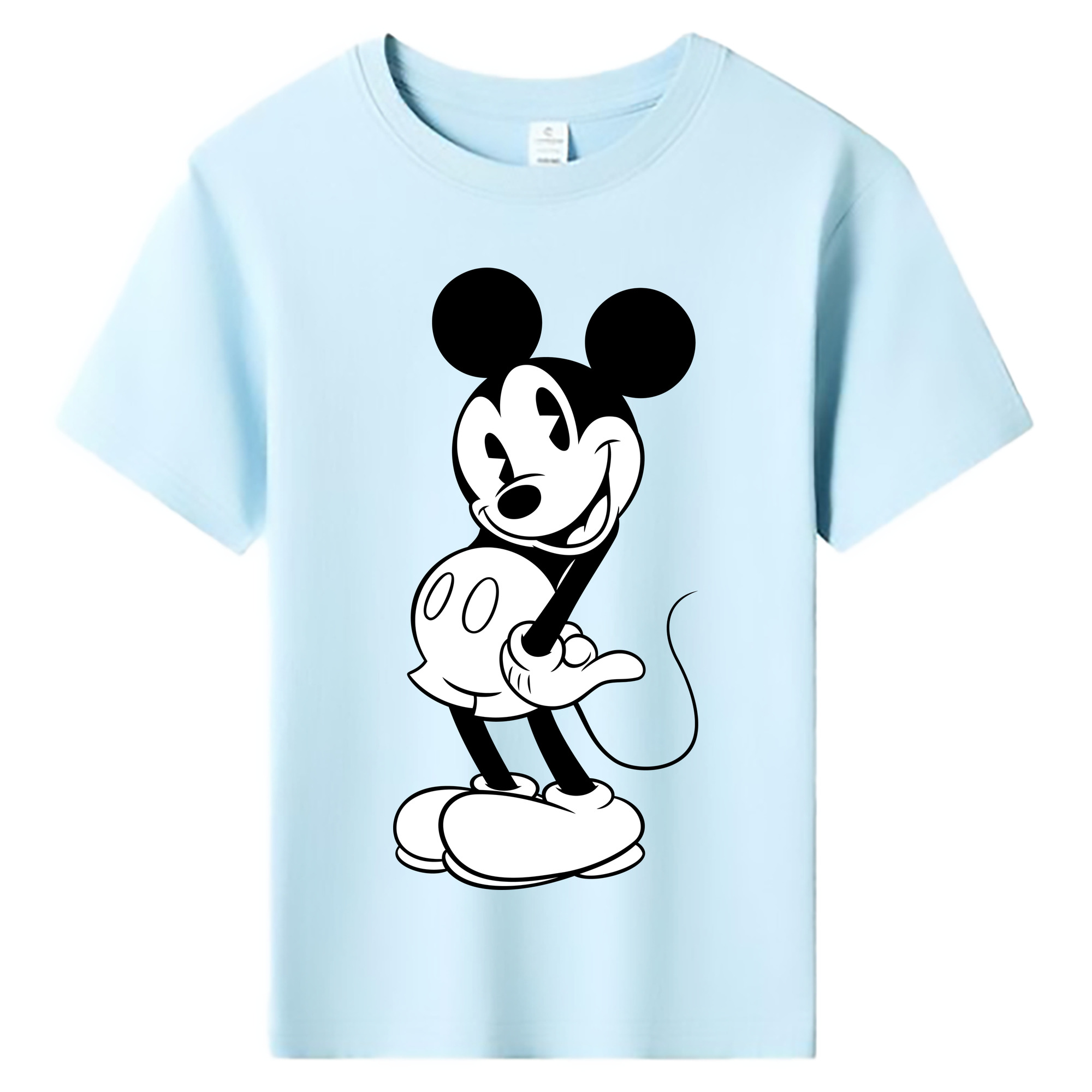 ミッキーマウス Mickey Mouse 綿100％キッズTシャツ（フロントプリント）